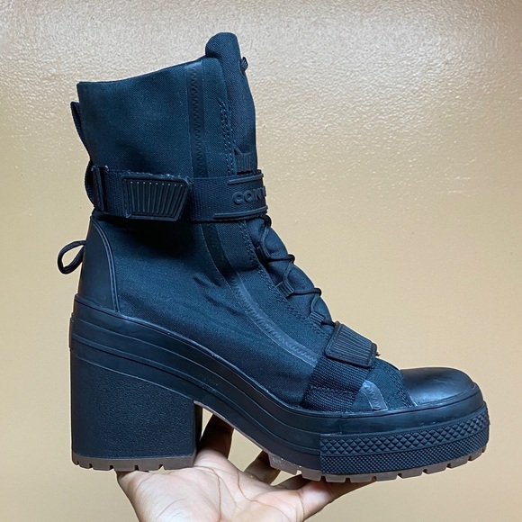Converse Chuck Taylor GR82 Extra High Women’s Black Brown Platform Boots Size 10 - Picture 6 of 16